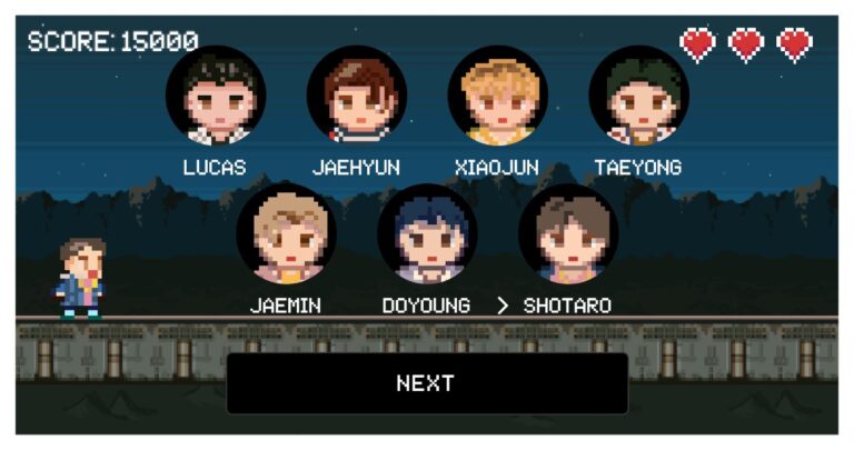 NCT make a wish runner game