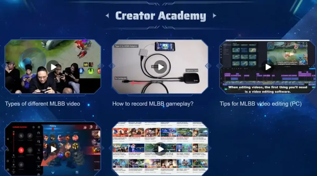 tutorial video mlbb creator academy